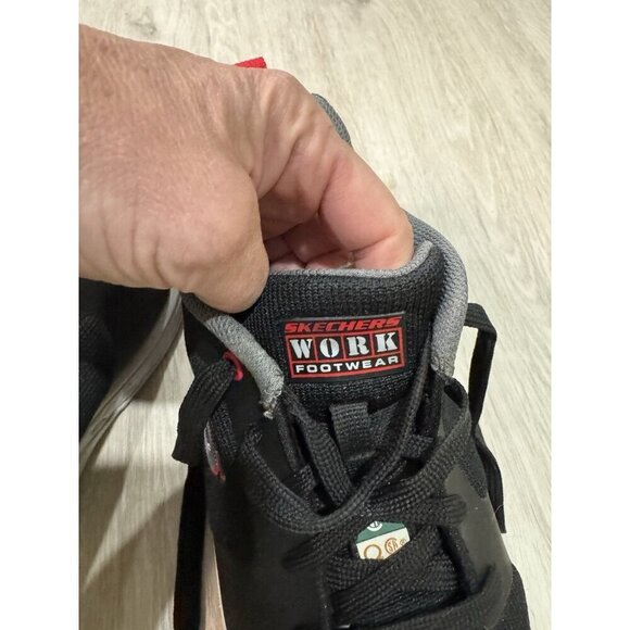 Skechers Work Safety Steel Toe Men Shoes CSA Approved Black Red Size 8 - Picture 5 of 11